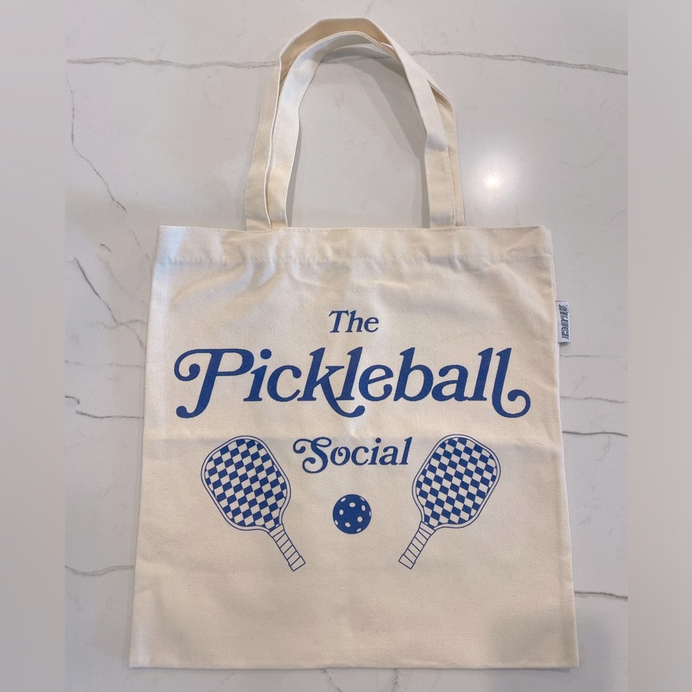 Aluci Pickleball Social Canvas Tote Bag, Brand New